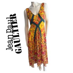 Jean Paul Gaultier Soleil Floral Yellow Dress